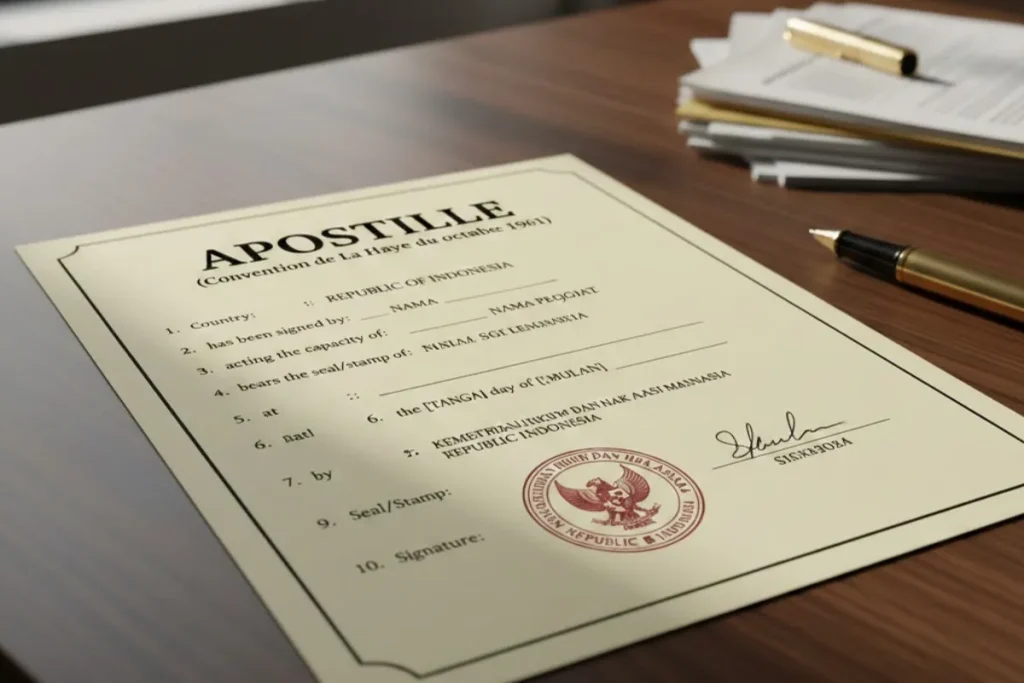 Ciri Visual Contoh Apostille yang Valid