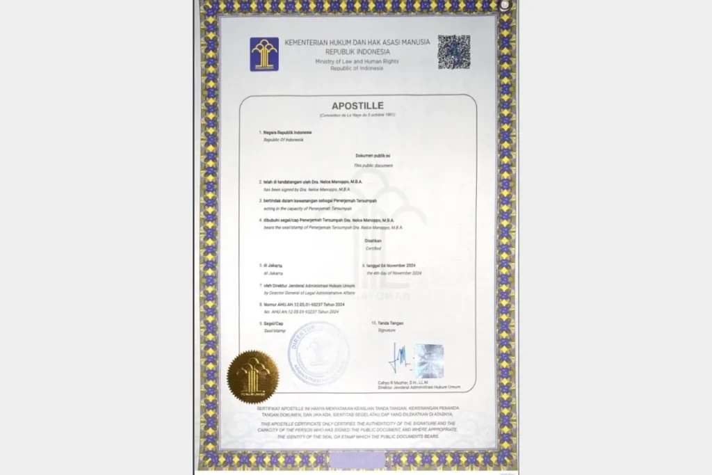 Contoh Apostille pada Dokumen yang Paling Sering Digunakan