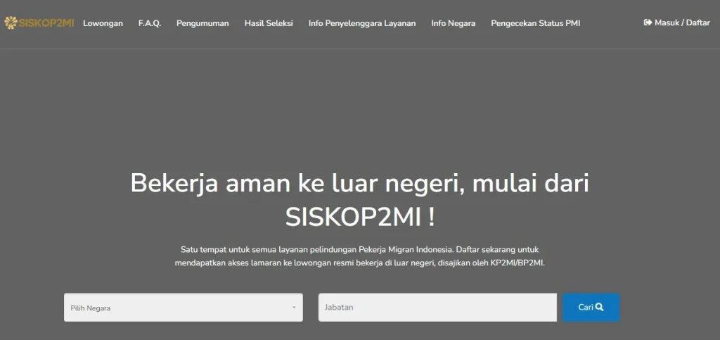 registrasi ke siskop2mi